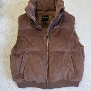 Riley & James Womens Brown Corduroy Puffer Vest